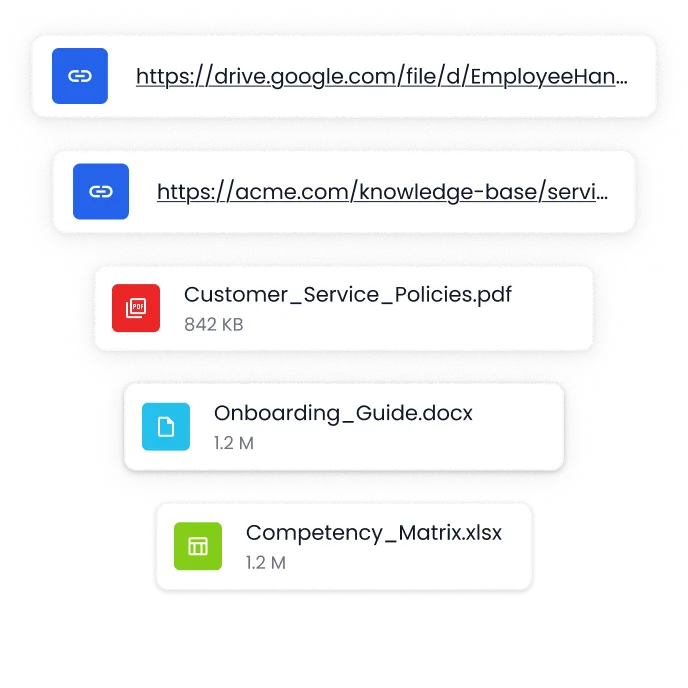 Builds learning content from any file or link