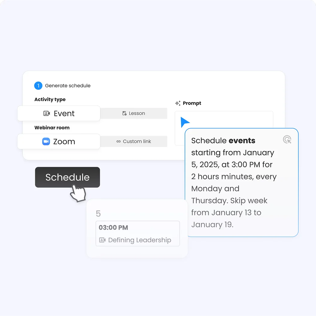 Host live events